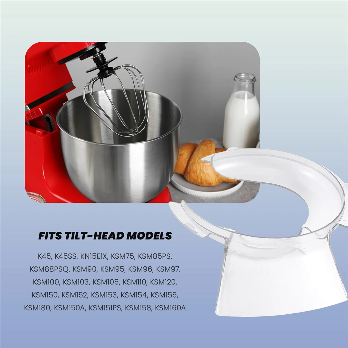 Accesorios y piezas de repuesto para mezclador de escudo de vertido A01M KN1PS W 10616906   Compatible con el accesorio KitchenAid