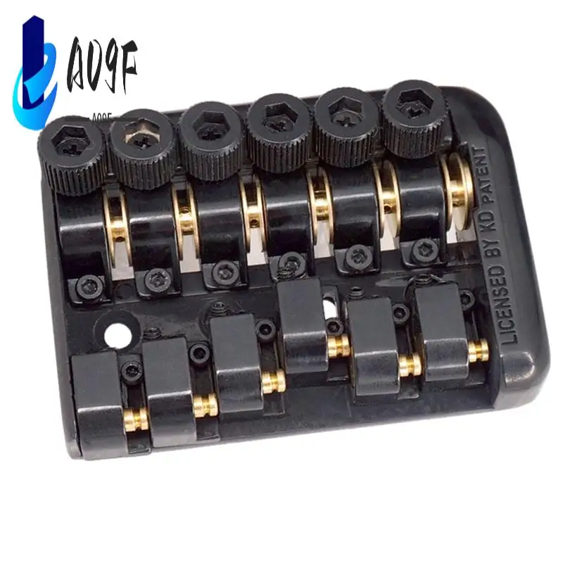 

A09F-Guitar Bridge 6 String Saddle Headless Electric Guitar Bridge Tailpiece With Worms Involved String Device Guitar Bridge