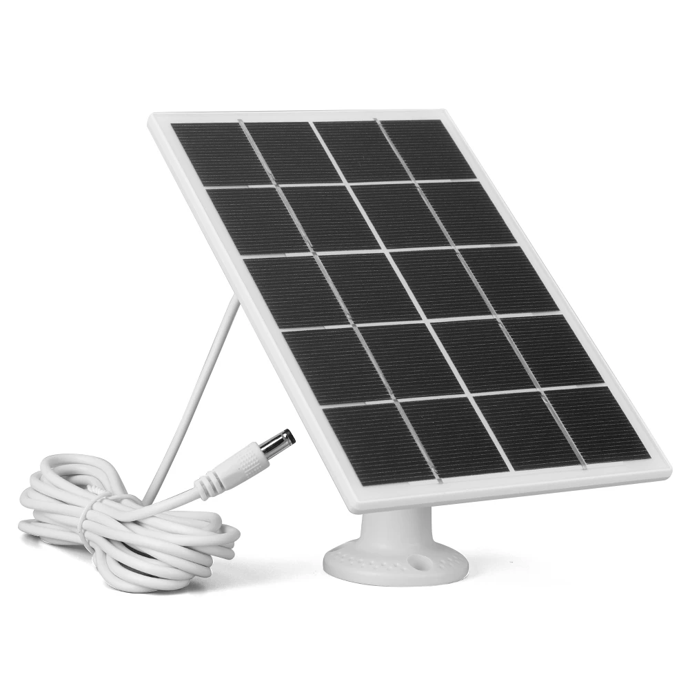 10W Solar Panel Charger 360° Adjustable Wall Mount with 9.8ft DC5.5mm Charging Cable for Ring Stick Up Cam and Spotlight Cam