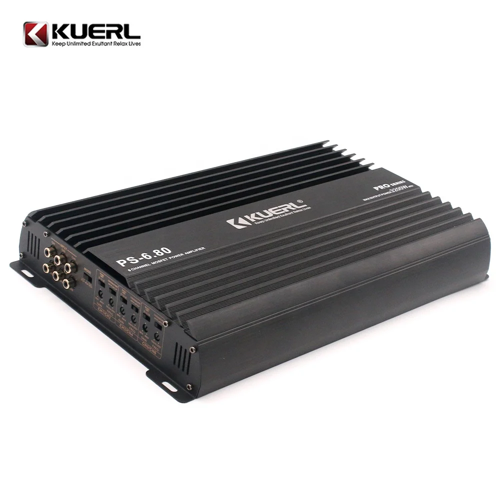 New class AB car audio power amplifier professional 80W*6 full range  6 channel car amplifier