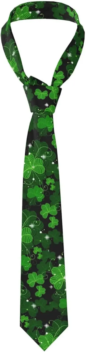 

Галстук Clovers на день Святого Патрика, мужской модный галстук с принтом для мужчин