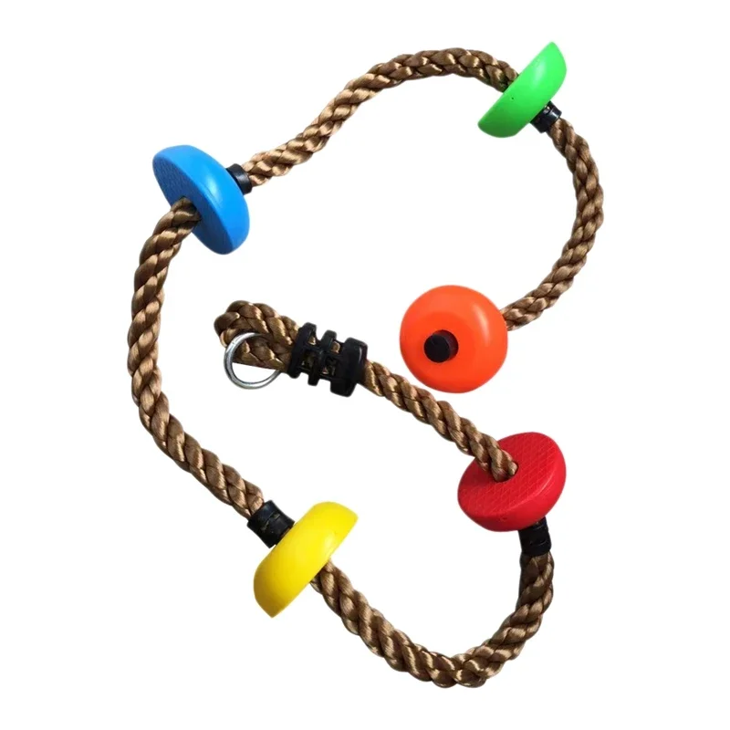 Corde d'escalade de gymnastique dans la Jungle, avec plates-formes et siège de balançoire à disque, ensemble de balançoire de Fitness, cadeau d'anniversaire pour enfants, jouet de jardin, aire de jeux extérieure