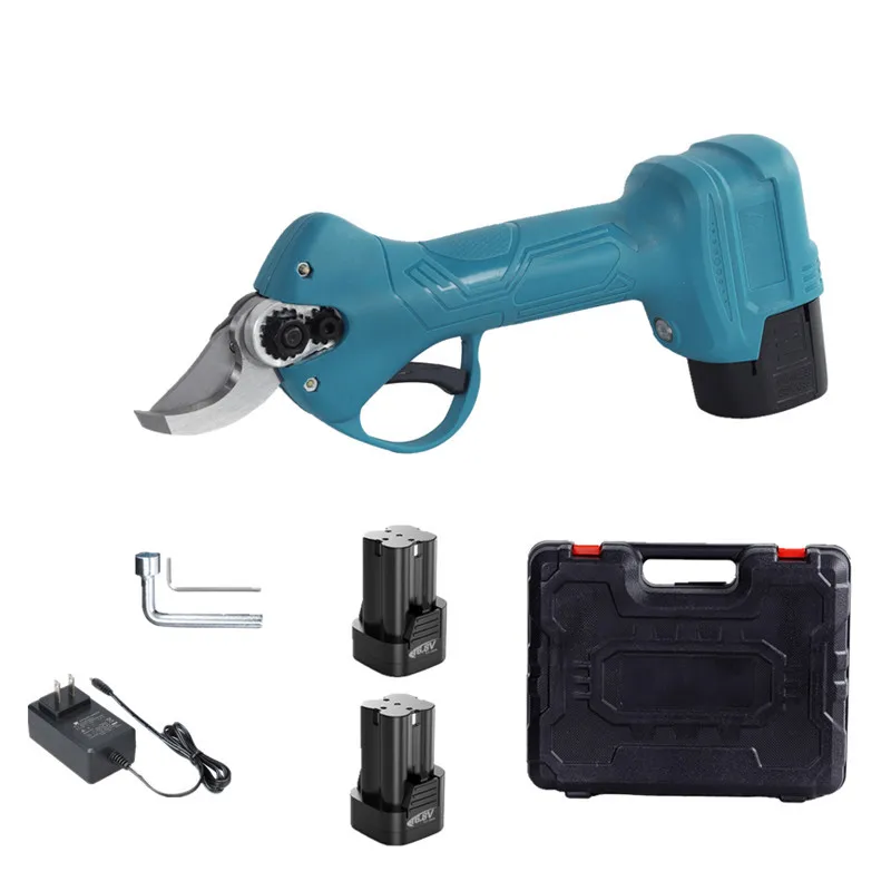 Adjustable 25MM-40MM Brushless Motor Right-Handed Electric Pruning Scissors  Cutting Blade Battery-Powered Pruner Tools Set