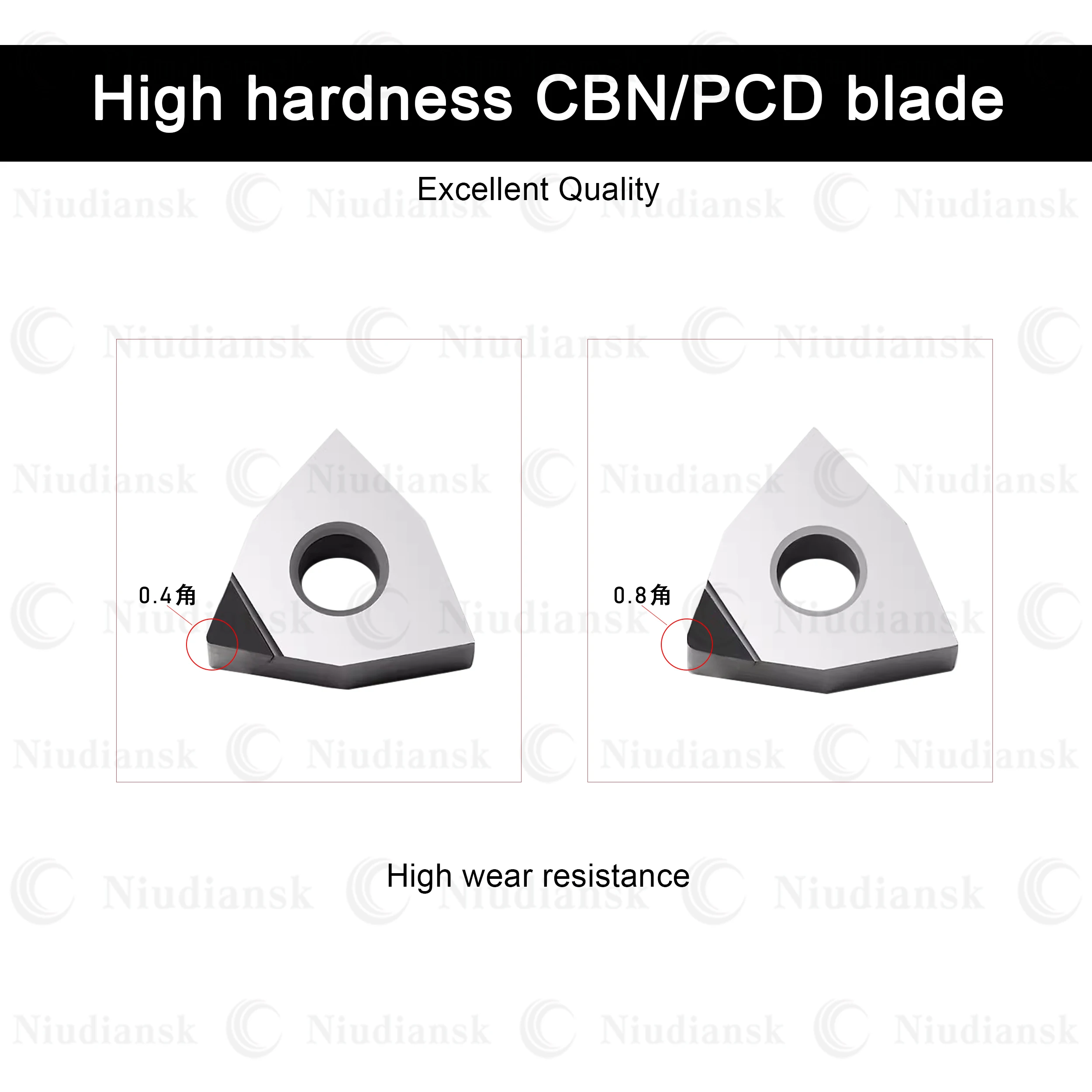 High Quality Diamond Peach Shaped CNC Lathe Tool Diamond Inserts WNMG080402 WNMG080404 WNMG080408 PCD CBN Gemstone Blade Cutter