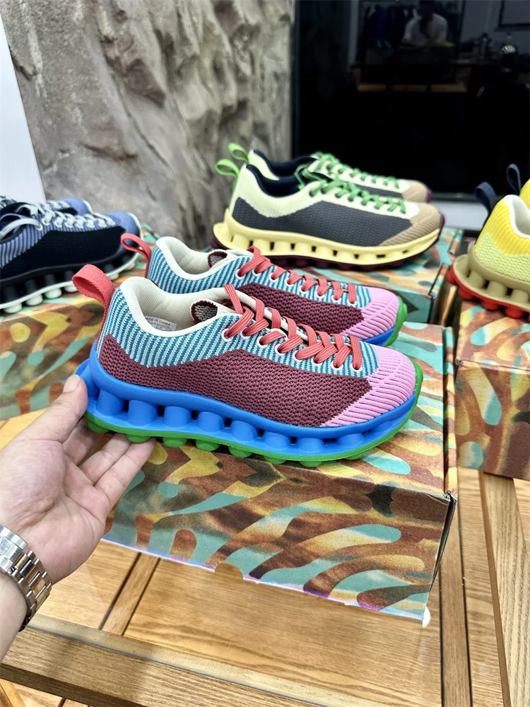  Outdoor Unisex Casual Shoes Comfortable Sporty Couple Sneakers Trendy Low Heel round Toe PU Leather Lightweight