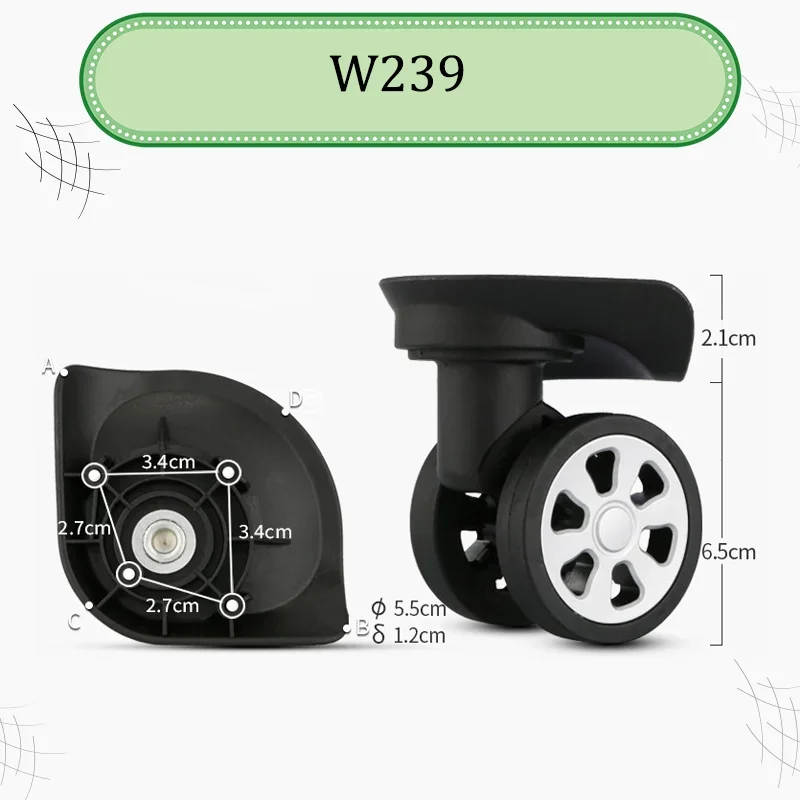 For W282 Waterproof and Dustproof Luggage Wheels—The Ideal Replacement Wheels for Frequent Travelers Silent and Smooth