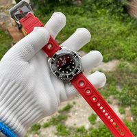 STEELDIVE Men Dive Watch 45.4mm Automatic Mechanical Wristwatch 1000M Waterproof Luminous Ceramic Bezel NH35 Gradient Red Black