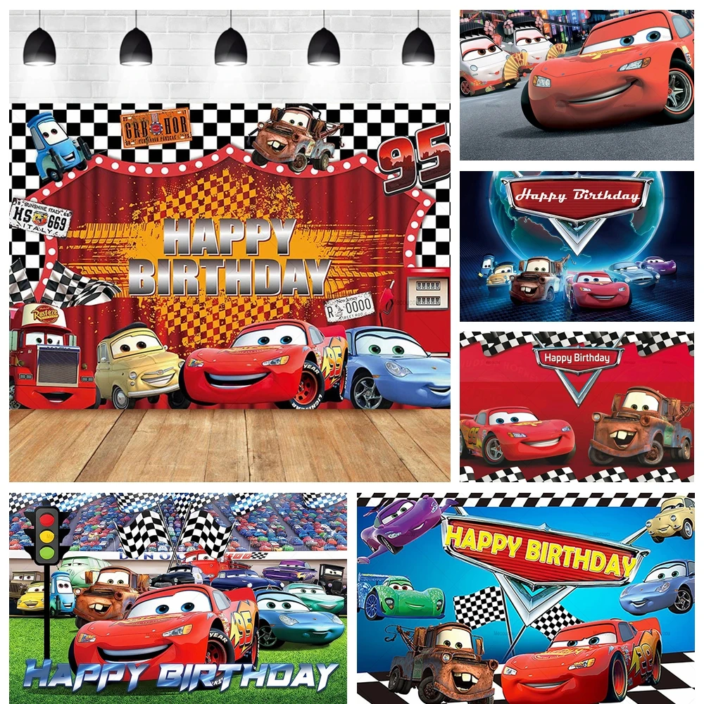 

Disney Movie Cars Cute Cartoon Kid Gift Birthday Party Banner Backdrop Custom Baby Room Photography Poster Decor Studio Backdrop