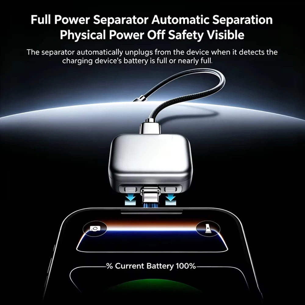 Intelligence Full Charge Separator Protect Battery Health Overcharge Protection Auto Power-Off Suitable for Type-C Devices