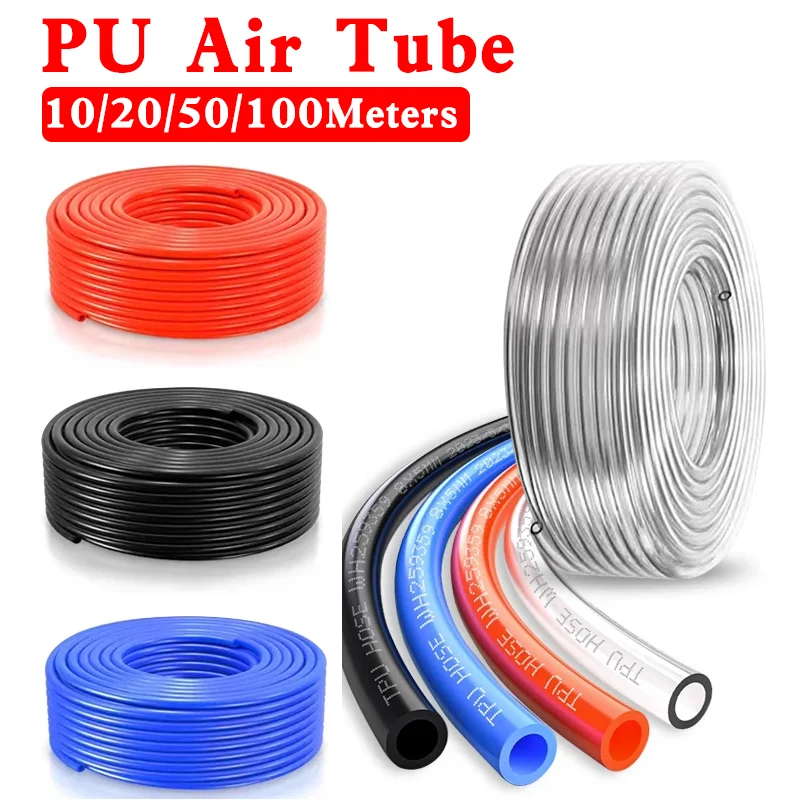 

10m/20m/50m/100meters Pneumatic Air Hose Plastic Tube 4mm 6mm 8mm 10mm 12mm Air Hose Tube Pneumatic Tube Polyurethane Tubing