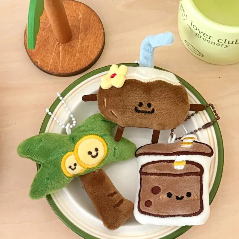 1/2 pezzi cartone animato simulato cibo figurine portachiavi in peluche divertente bambola di pezza morbida giocattolo zaino appeso decorazione accessori regali