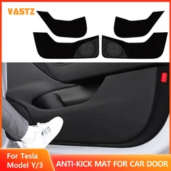 Car Door Anti-Kick Pad for Tesla Model 3 Y Door Protector Mat Glove Box Anti Kick Pad Anti-Dirty Anti-Collision Accessories