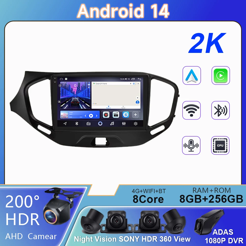

carplay For LADA Vesta Cross Sport 2015 2022 Android Auto Radio Car gps navigation multimedia player stereo 4g wifi no 2din dvd