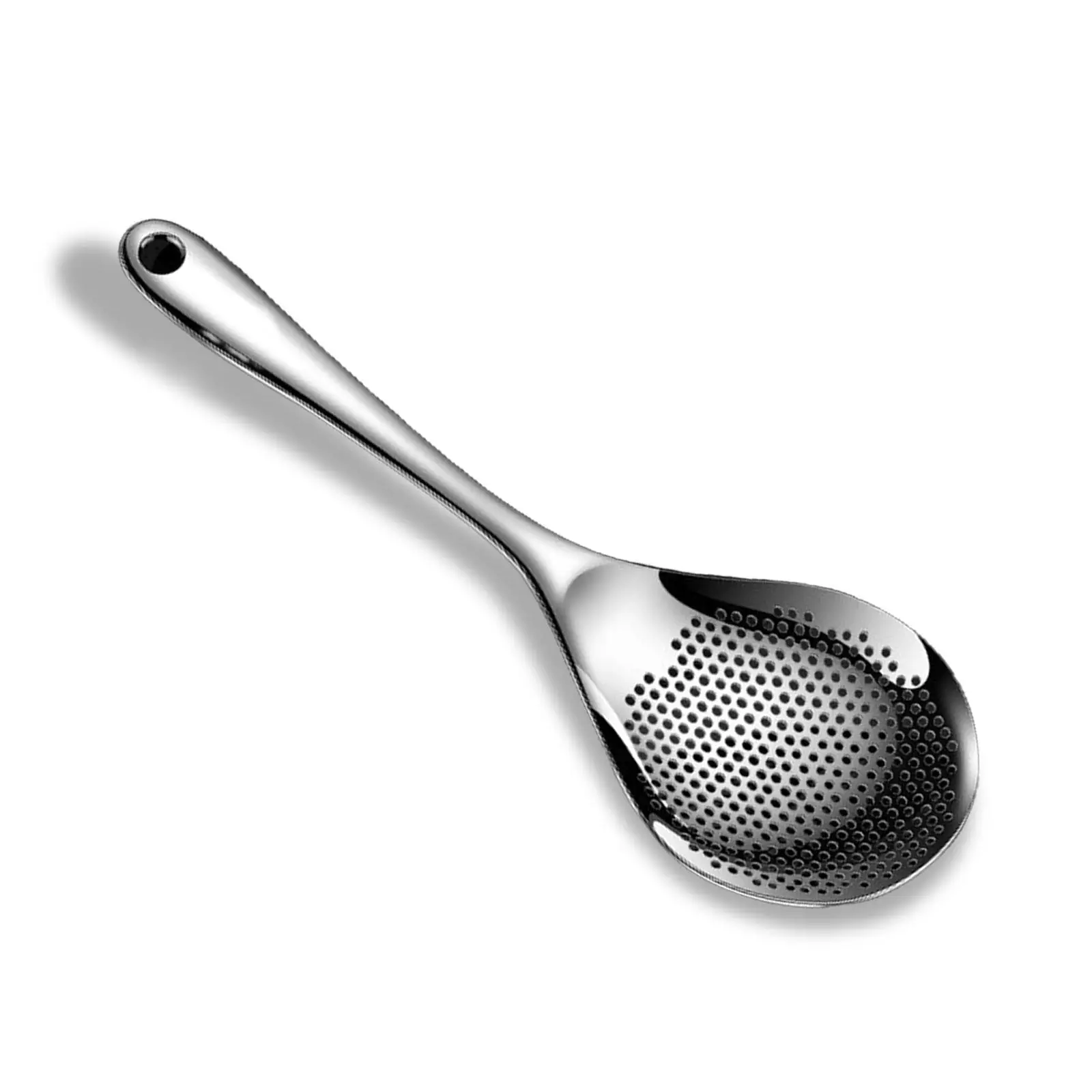 Skimmer Slotted Spoon with Anti Scald Handle Cooking Strainer Oil Skimmer for Kitchen Draining Cooking Frying Restaurant