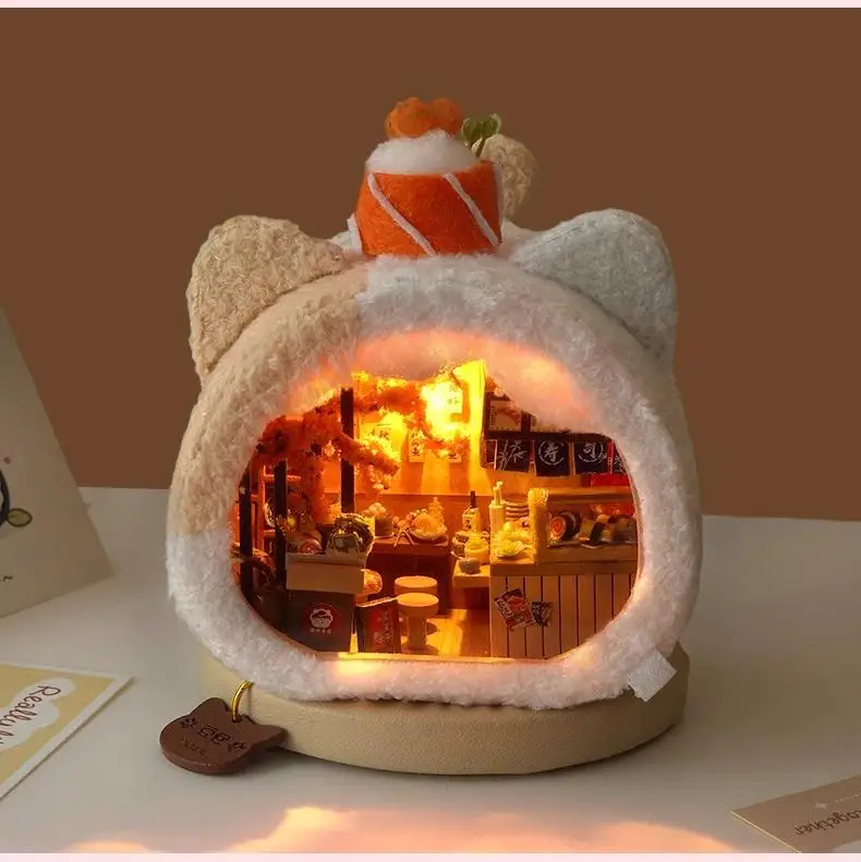 DIY 小屋ニンジンミニハウス手組み立てミニチュアシーンモデルビルディングブロックおもちゃかわいい誕生日ギフト女性