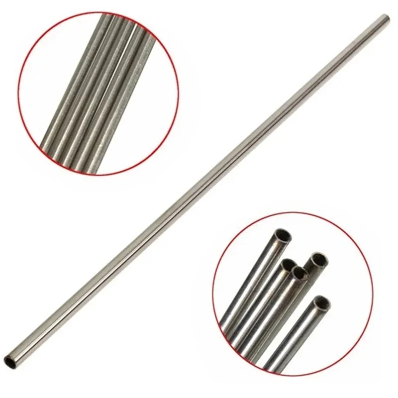 5Pcs 500mm 304 Stainless Steel Capillary Tube Silver OD 9mm ID 8mm Stainless Steel Pipe Used for Aviation Antenna Machinery