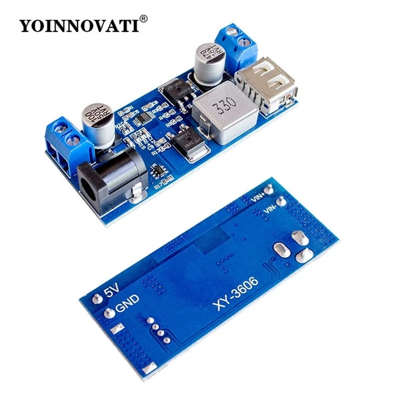 XY-3606 DC-DC Buck Converter Module – 24V/12V to 5V Step Down Power Supply, 5A Output, High Efficiency PCB Board