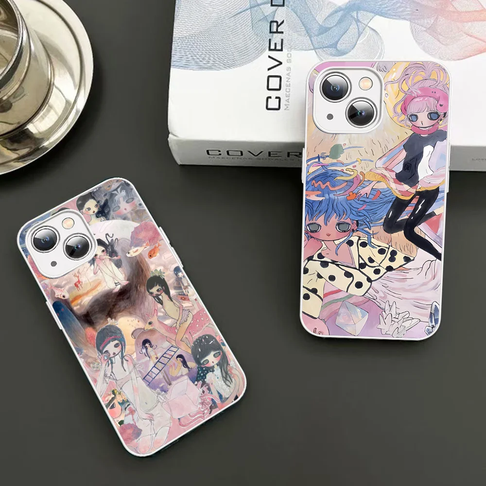 A-Aya T-Takana Art Phone Case Tempered Glass For iphone 14 13 12 11 Pro Mini XS MAX 14Plus X XS XR Fundas