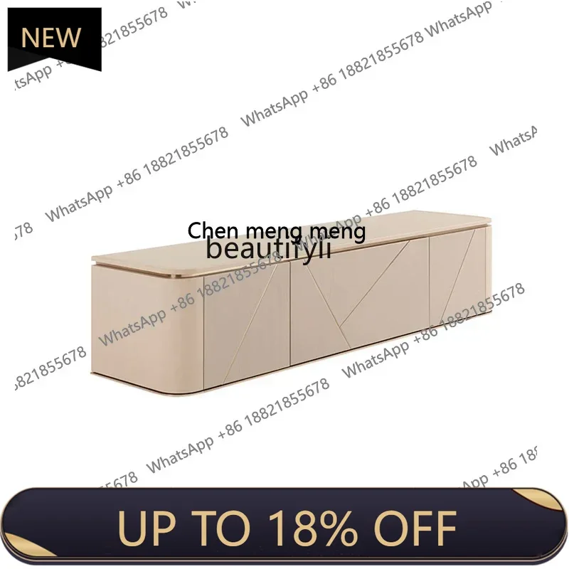 

P178 Light Luxury TV Cabinet Living Room Floor Side Cabinet Italian Storage Solid Wood Bedroom Floor Cabinet