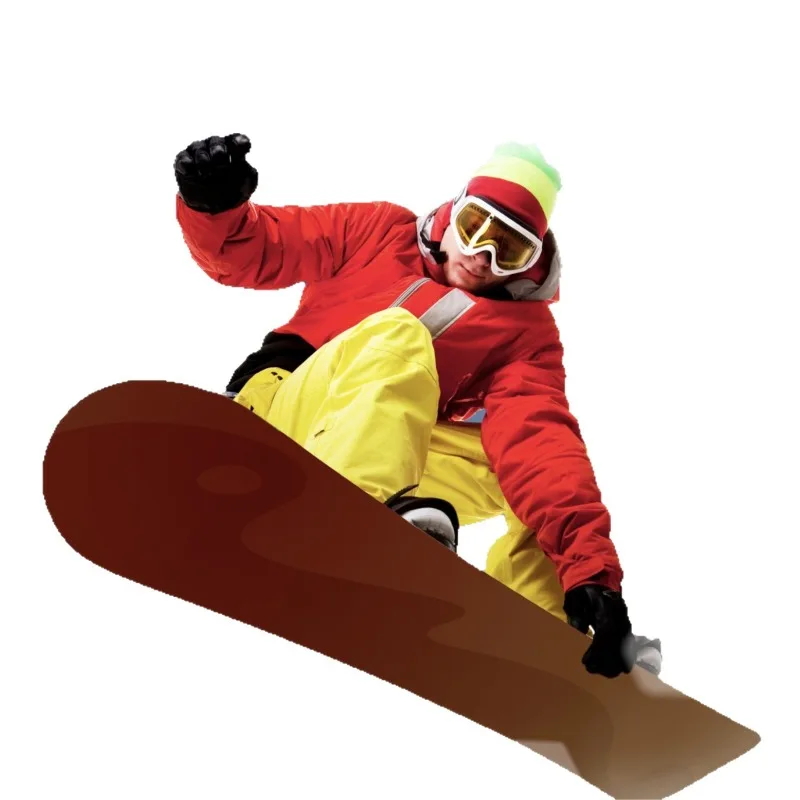 Los esquís de fibra de carbono son unisex, todo regional, con grabado de flores planas, para esquí y snowboard a campo traviesa.