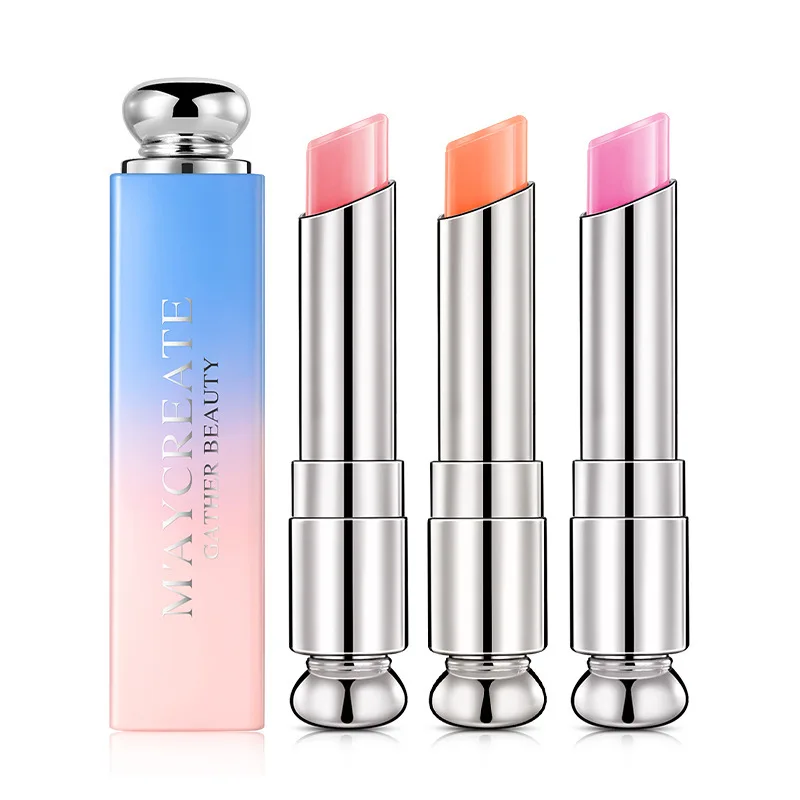 Lápiz labial de cambio Gradual, hidratante, nuevo cambio de Color, duradero, resistente al agua, cosméticos