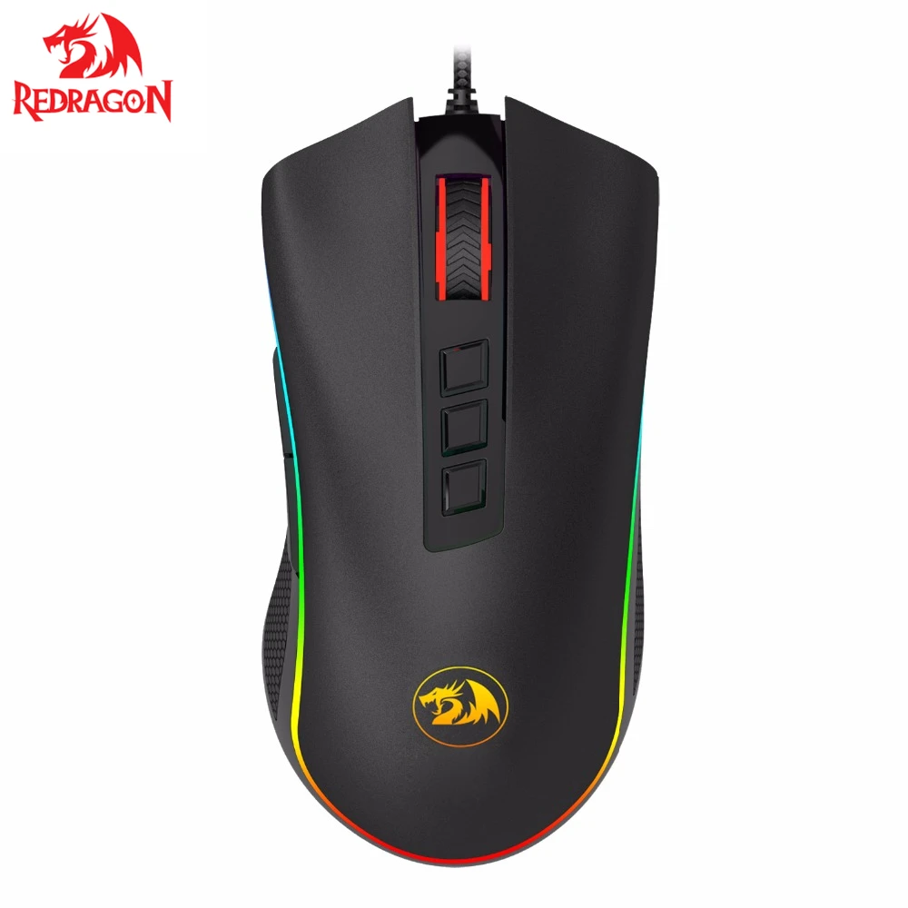 

Мышь игровая Redragon COBRA M711 Chroma, 16,8 МП, RGB-подсветка, 10000 DPI, 9 кнопок