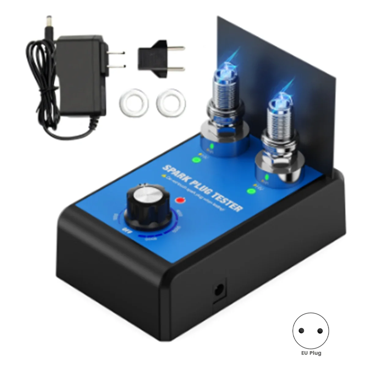 

НОВЫЙ OBD для автомобильного тестера свечей зажигания с двумя отверстиями, 0-6000 об/мин, рабочая частота, тестер катушки зажигания двигателя, вилка европейского стандарта