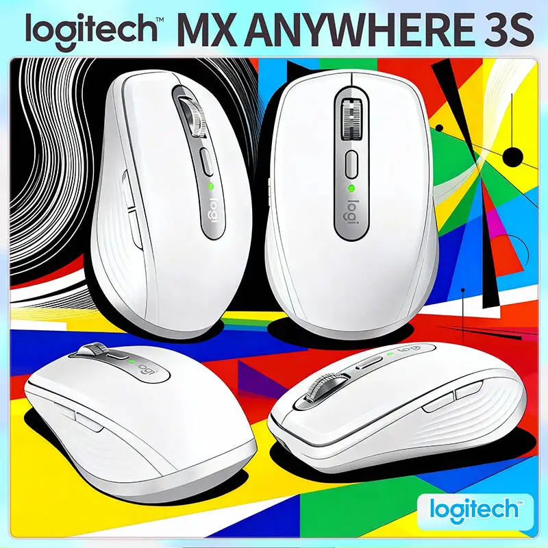 

Durable Logitech MX Anywhere 3S Mouse - 8000 DPI Darkfield, MagSpeed Hyper-Scroll, Quiet Clicks, USB-C Fast Charging