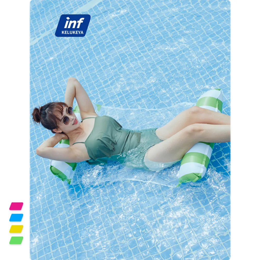 Pool-Floße, aufblasbar, zum Spielen, Wasserspaß, zusammenklappbar, PVC-Sofa, aufblasen, Lounge-Stuhl, schwimmend, Sommer, Schwimmen, Strand am Meer, 120 cm