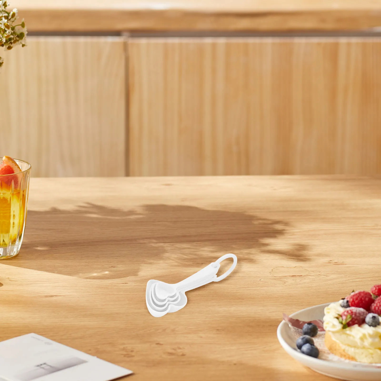 Heart Shaped Dessert Spoon Ergonomic Plastic Stirrer for Coffee Tea Espresso Sugar Cream Home Kitchen