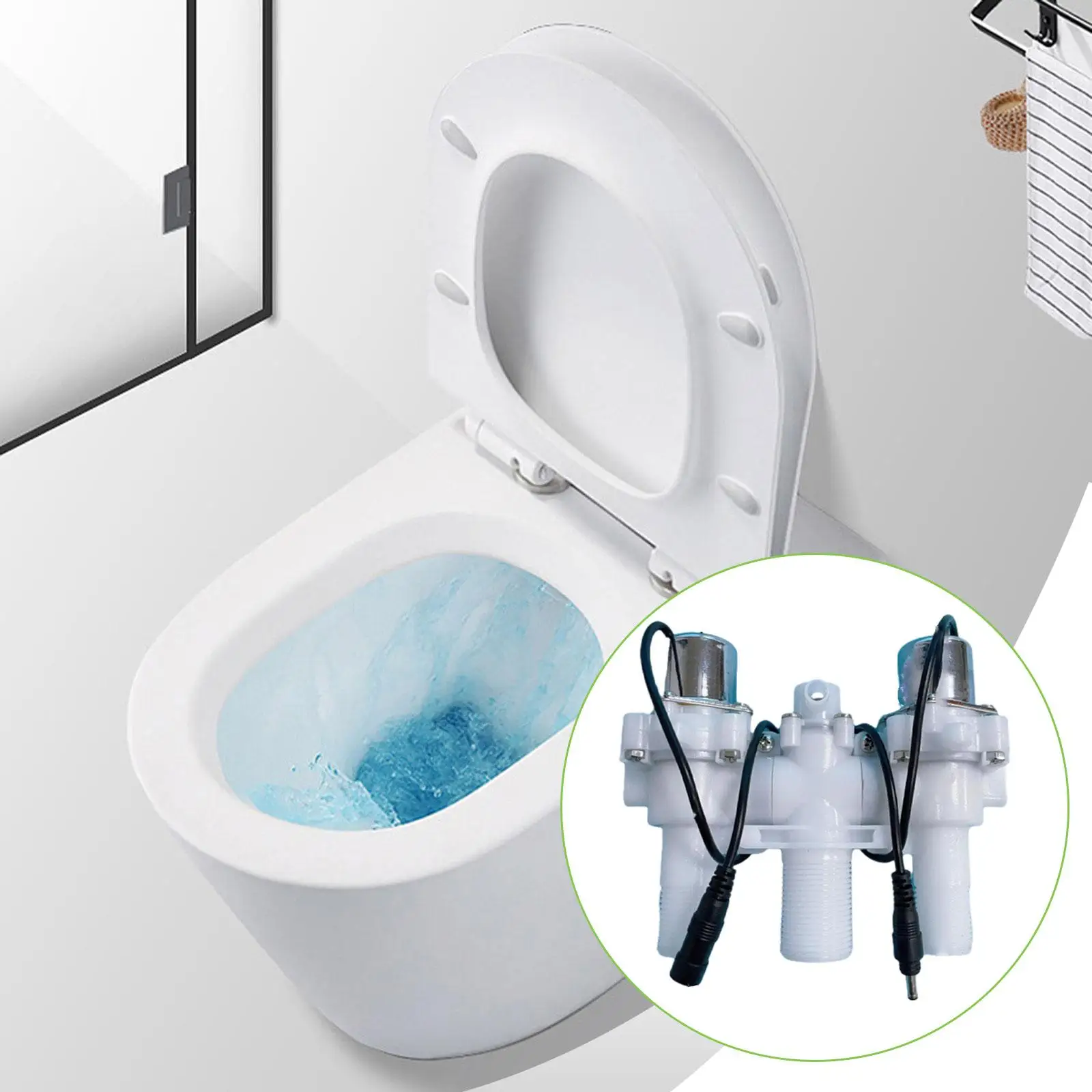 

Tankless Toilet Solenoid Valve,,Lightweight,Flush Repair Accessories, Toilet Accessories,