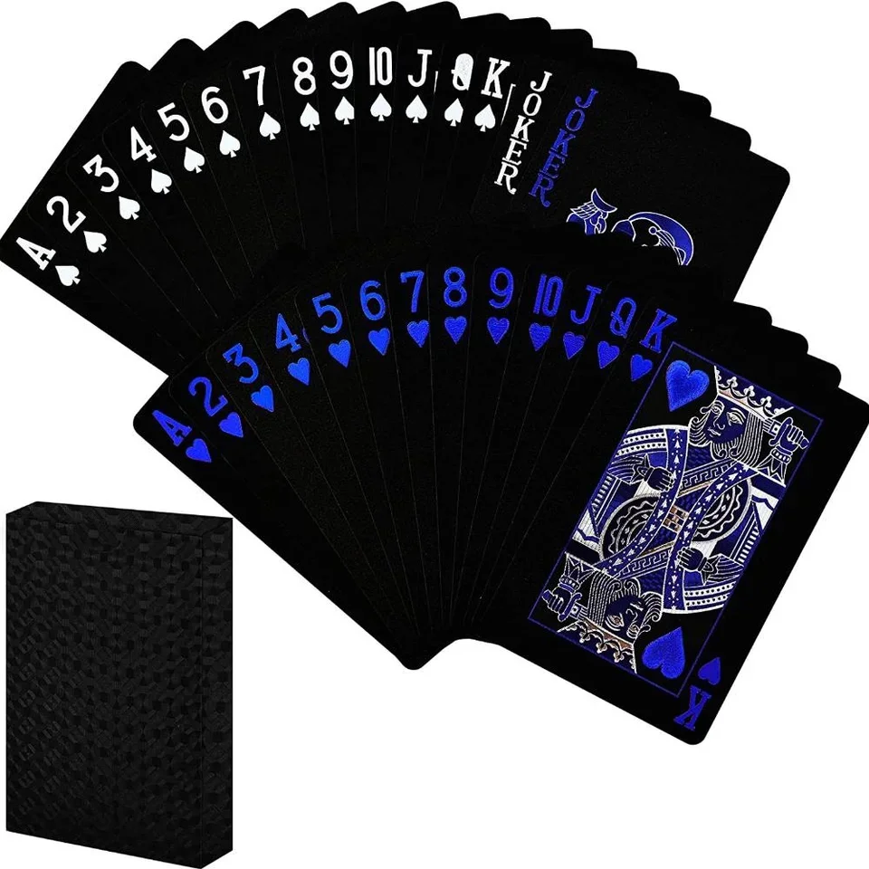 Juego de naipes de PVC resistente al agua, duradero baraja de 54 cartas para fiestas, juegos, cardistería y trucos de magia, Ideal para diversión familiar