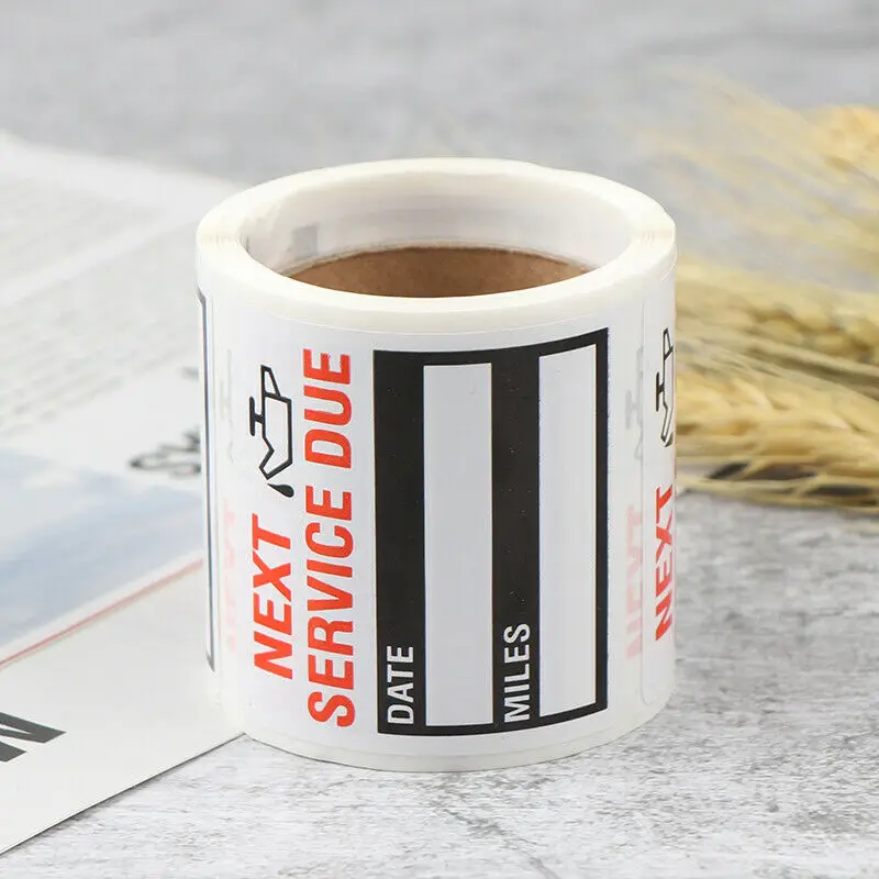 5/100pcs Oil Change Maintenance Service Reminder Stickers Practical Universal "next Service Due" Car Sticker Window Sticker 