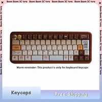 FBB Keycap Otter Coffee Original Cute Keycap Hot Sublimated PBT Personality Color Capibara PBT Keycap Office for Pc Accessories