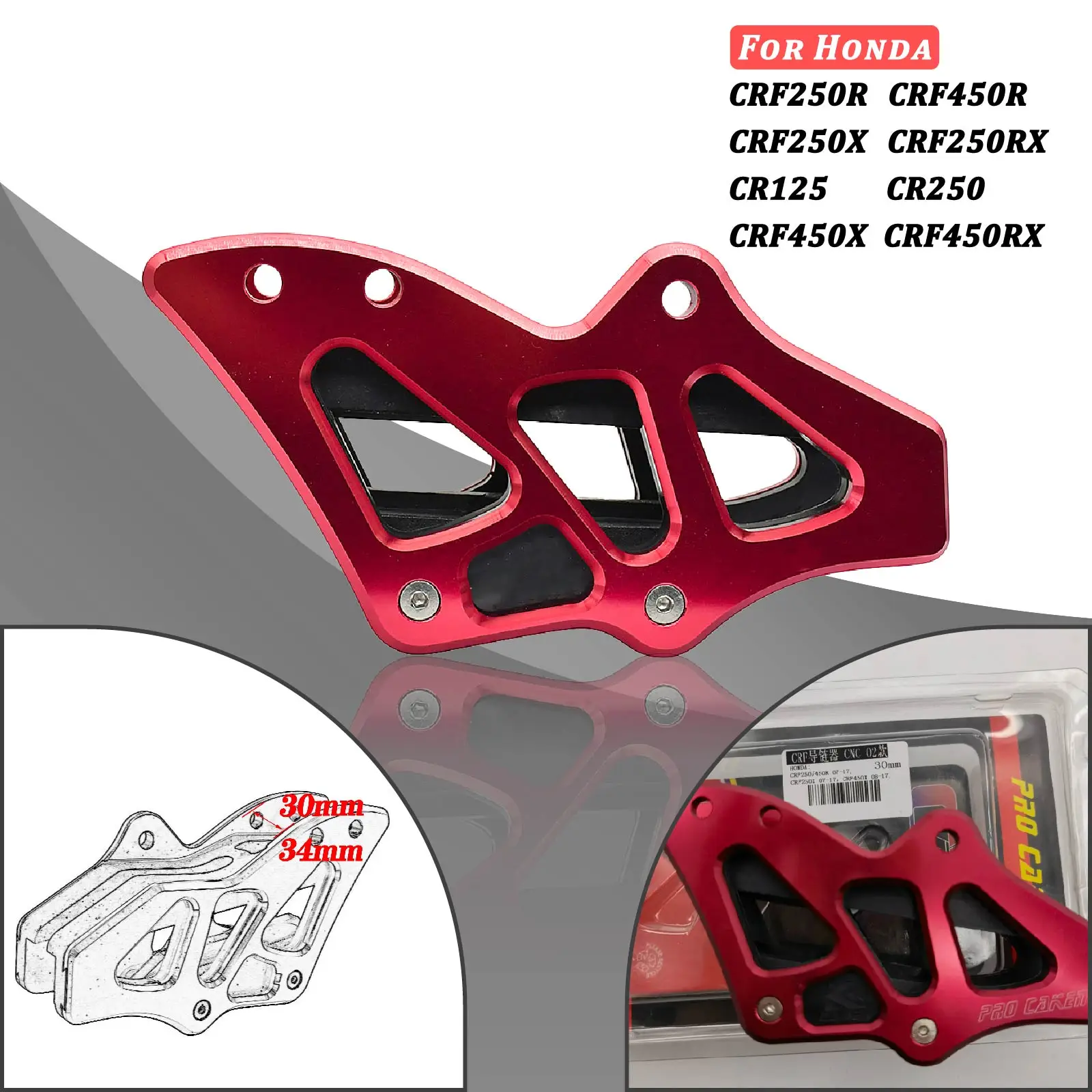 

For Honda Chain Guide Guard Protector Cover CR125 CR250 CRF250R CRF450R CRF250RX CRF450RX CRF450X CRF450L CRF 250R 450 Motocross