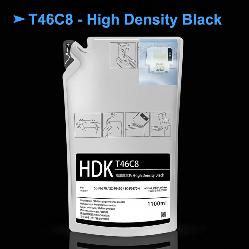T46C8 T46C2 T46C3 T46C4 كيس الحبر صبغ التسامي الحبر حزمة لإبسون SureColor F6370 F9470 F9470H SC-F6370 SC-F9470 SC-F9470H #5