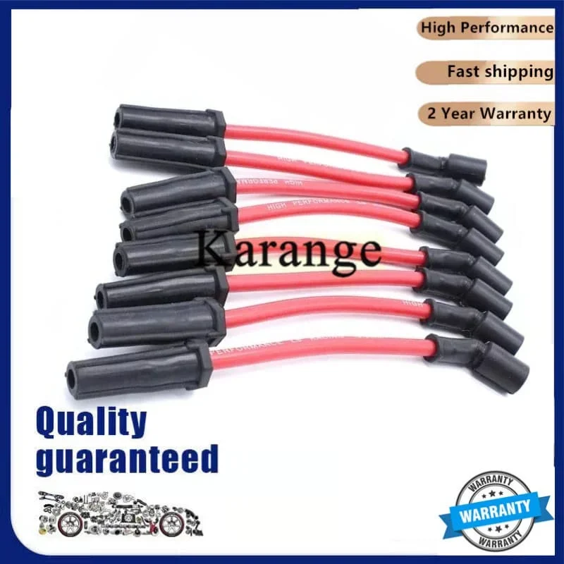 8PCS Ignition Spark Plug Wire Kit Set Cable 48322 48322R 9748RR For Chevrolet Silverado Tahoe GMC Savana Sierra Hummer H2 H3