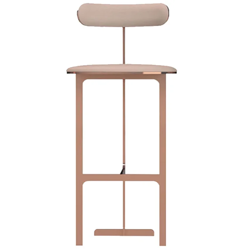 Massiver Barstuhl aus Edelstahl, minimalistisch, modern, Rezeption, hohe Bar, KTV, hoher Fuß, leichte Luxus-Home-Bar