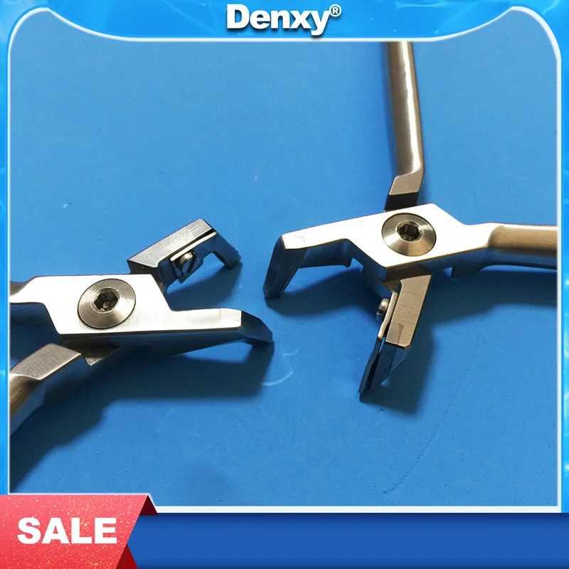 Denxy 1 Pcs Dental Orthodontic Pliers Flat Distal End Cutter Ligature Plier Ligature Cutter Dental Tools Orthodontic Arch Wires