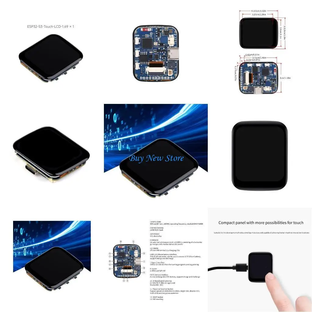 

20CE 1.69inch LCD Display Module, 240×280 Resolution IPS Screen Display 262K Display