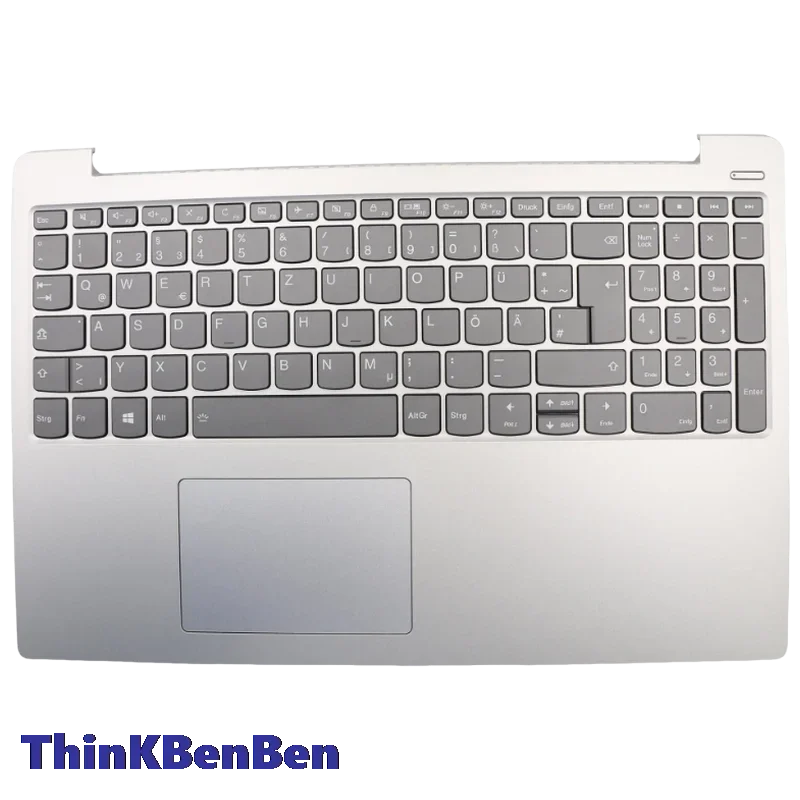 

Накладка на верхнюю часть корпуса (пальмрест) для клавиатуры, цвет платиновый серый, для Lenovo Ideapad 330S 15 15IKB 15AST 15ARR, артикул 5CB0R07359