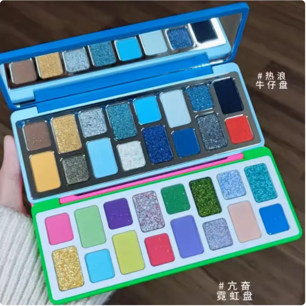 Qianyan Cheeryep 16 Colors Eyeshadow Matte Pearlescence Explosive Flash Palette Powder Black Qian Yan Cowherd makeup Cosmetics