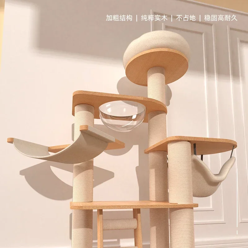 Hemp rope white cat scratching board cat rack large luxury does not occupy an area
