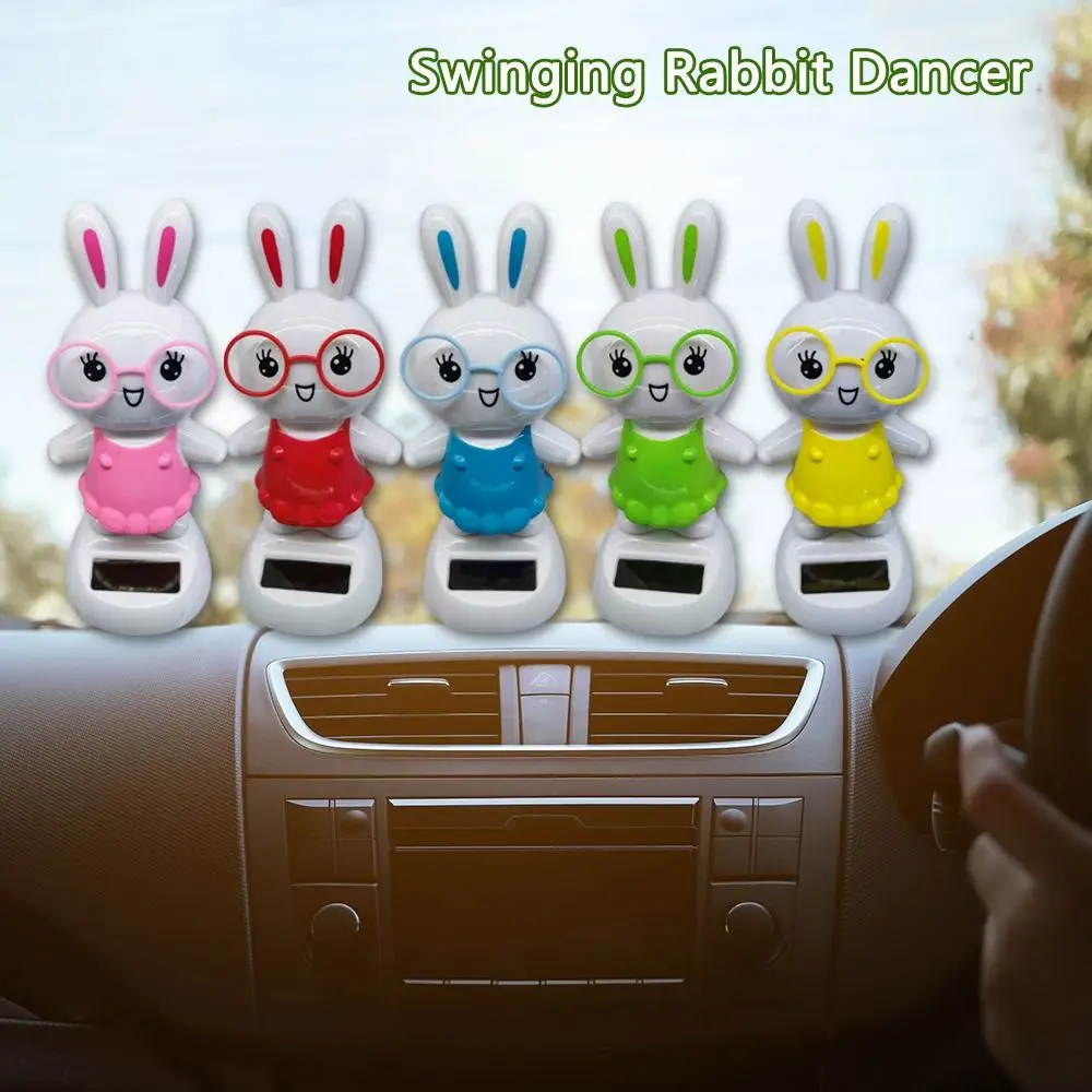 Solar Dancing Toys Swinging Rabbit Dancer Solar Powered Toy For Office Desk Windowsill Or Car Dashboard Decoration