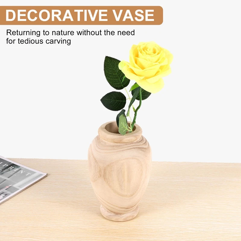 

A21I-Деревянная ваза, украшение для гостиной, стол из массива дерева, посуда, украшение для бутылки с цветами, украшение для дома