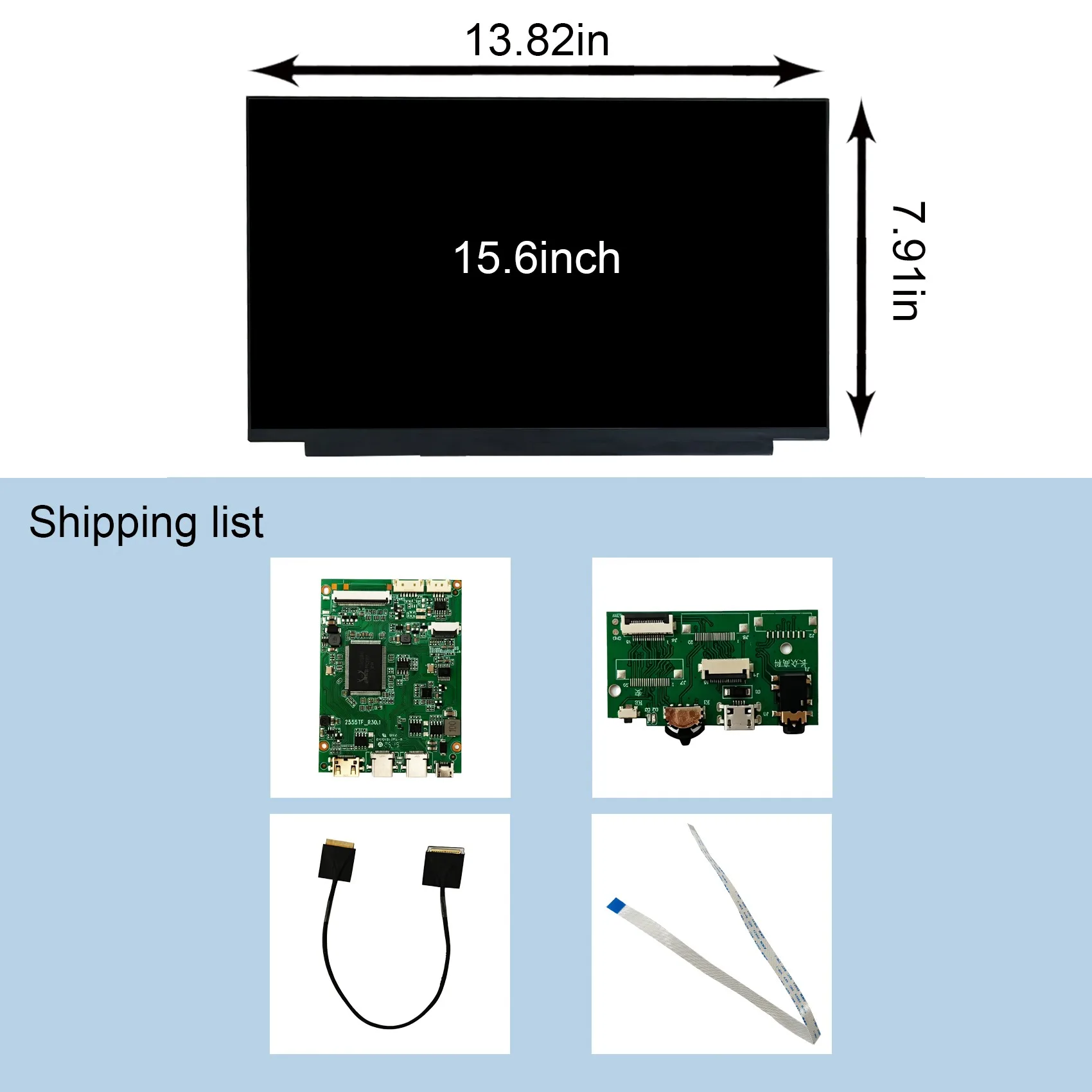 H/D USB-C LCD Controller Board With 15.6