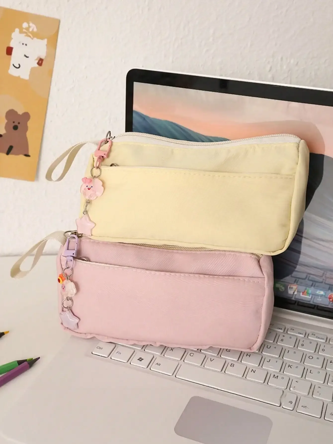 

Brand New INS Style Pencil Case - Large Capacity, Cute Plush Stationery Bag. With A High-End And Elegant Appearance, It Is Also