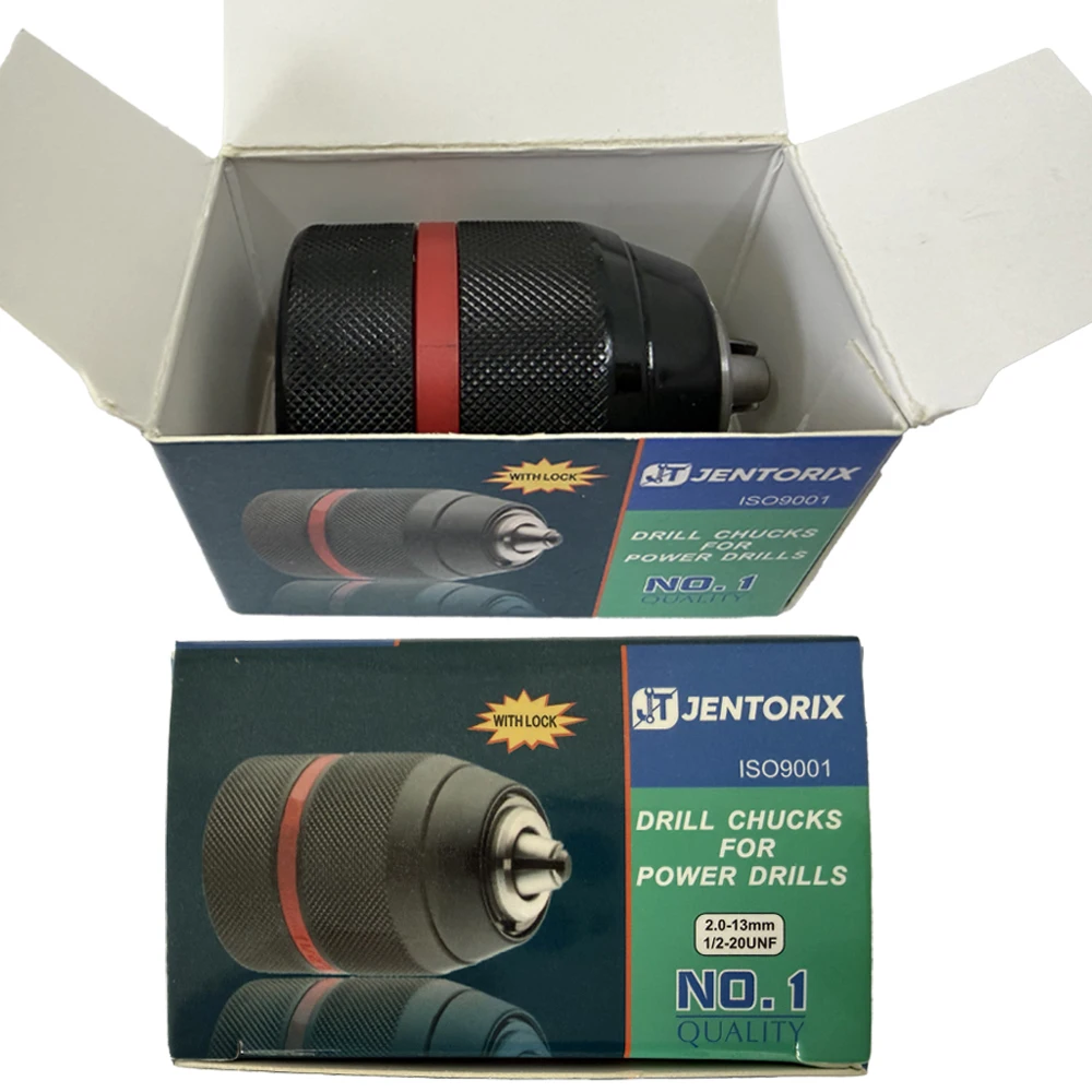 2mm~13mm Self-lock Ratchet Drill Chuck,Keyless Metal 3JawChuck 1/2-20UNF Thread,Electric Drill Chuck for Bit Screwdriver&Sockets