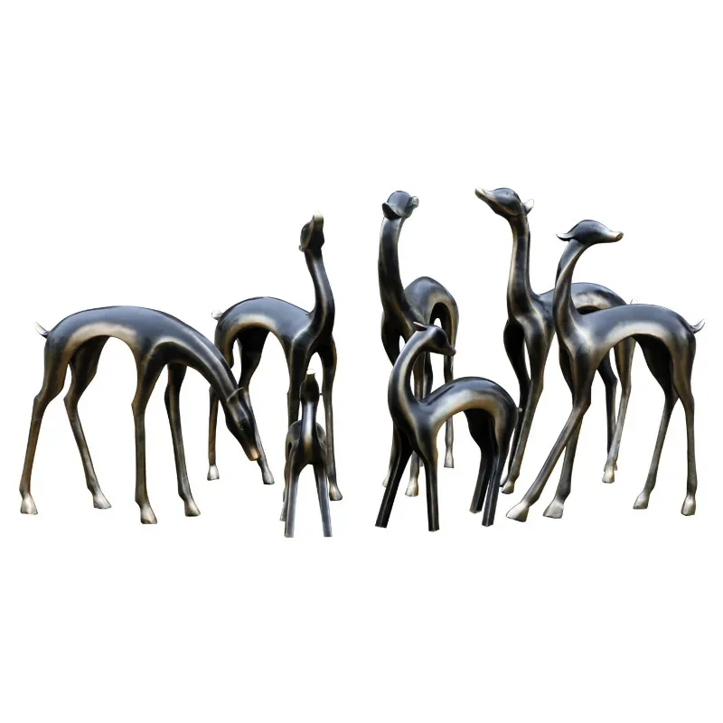 

Abstract sika deer ornament Outdoor glass Simple modern sculpture Garden landscape courtyard