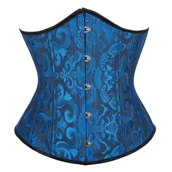 Plus Size Floral Embroidered Waist Trainer Slimming Waist Corset For Women Tummy Contorl 2833#